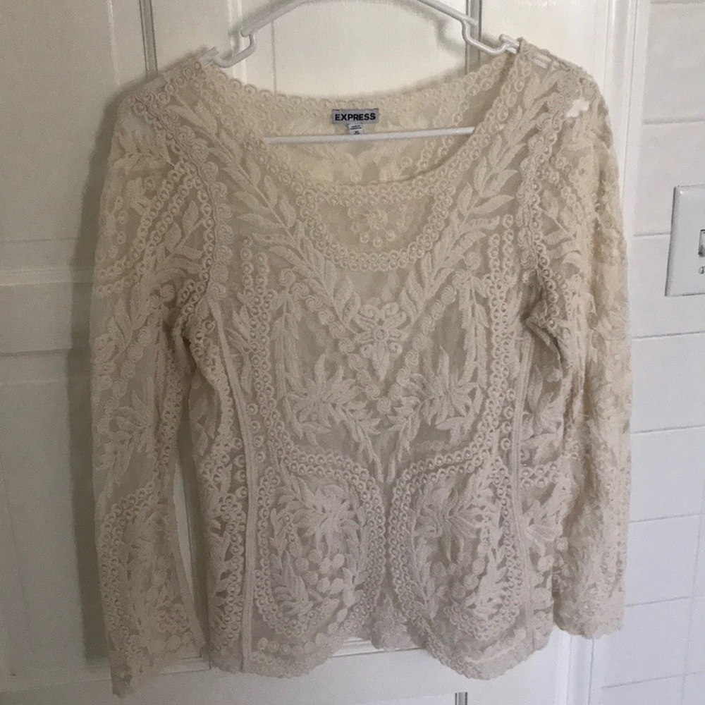 Express Lace overlay shirt